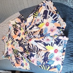 Old Navy Active Go Dry 2 Piece Set Tropical Floral Women's XL NWT